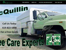 Tablet Screenshot of mcquillintreeservice.com